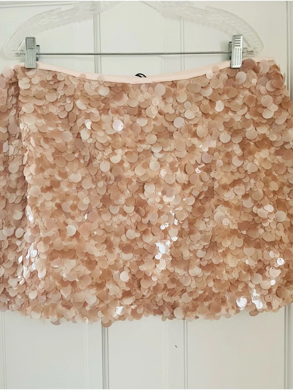 Zara Pink Sequin Mini Skirt - Picture 2 of 2